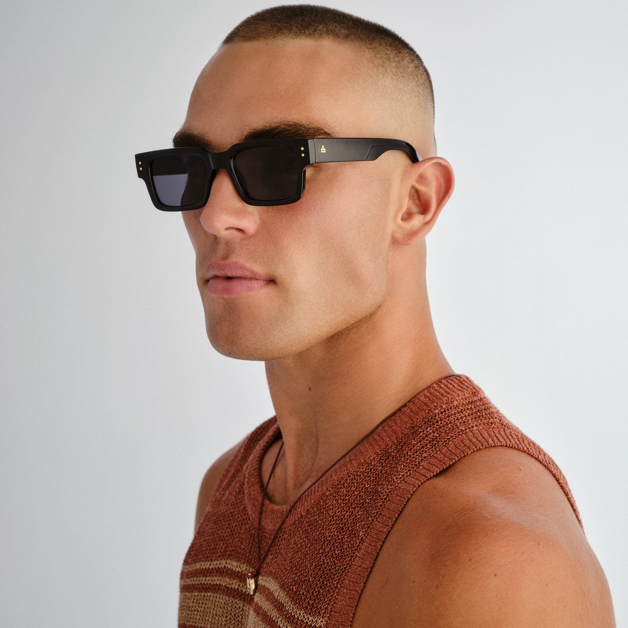 Aire Aeron Black Uni-Sex Rectangle Sunglasses | Eyewear Index