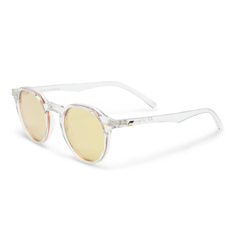 Le Specs Galavant Clear Uni-Sex Round Sunglasses | Eyewear Index