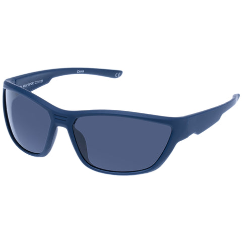 Solarized Kids Wrap Sport Navy Rubber Male Wrap Sunglasses | Eyewear Index