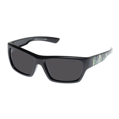 Cancer Council Swordfish Kids Black Camo Male Wrap Sunglasses | Eyewear Index