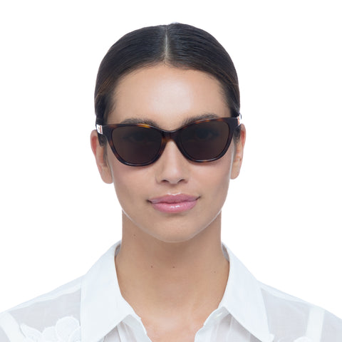 Oroton Berty Polarised Signature Tort Female Cat-Eye Sunglasses | Eyewear Index