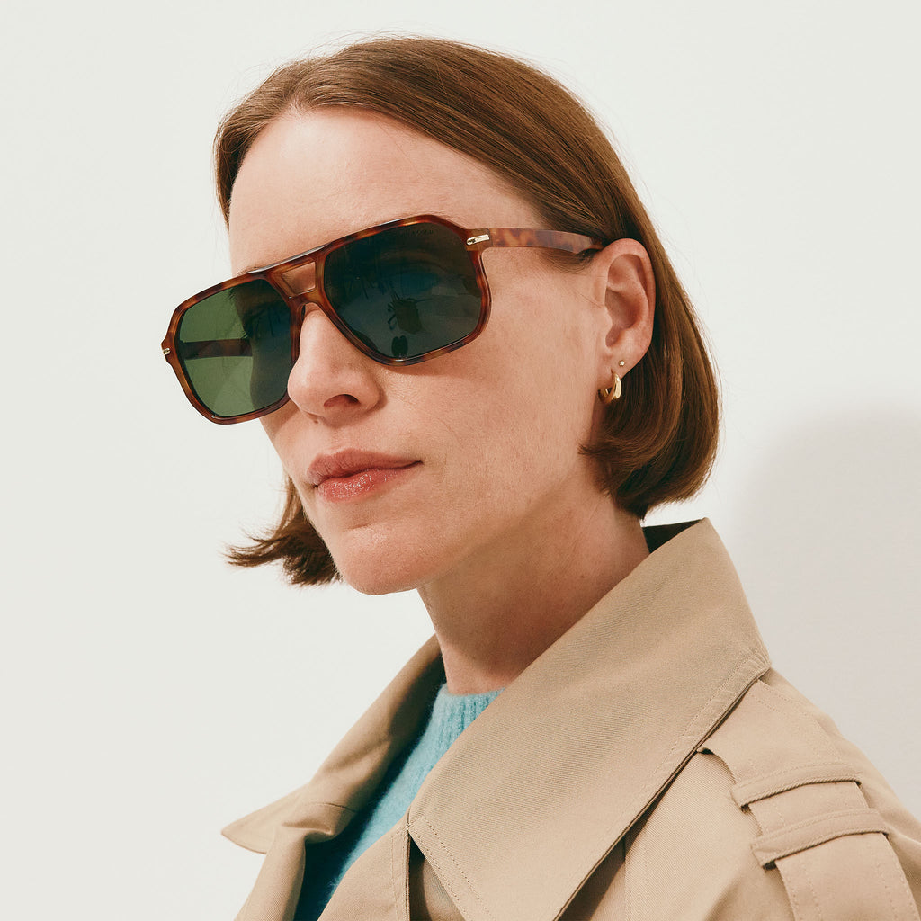 Cancer Council Jensen Amber Tort Uni-Sex Aviator Sunglasses | Eyewear Index