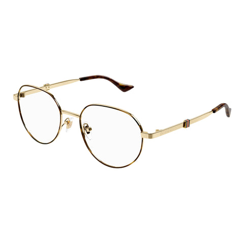 Gucci Gg1496o Gold Male Round Optical Frames | Eyewear Index