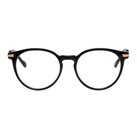 Le Specs Ufology Alt Fit Black Gold Uni-Sex Round Optical Frames | Eyewear Index