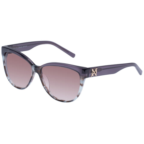 Oroton Marlowe Chambray Tort Charcoal Female Cat-Eye Sunglasses | Eyewear Index