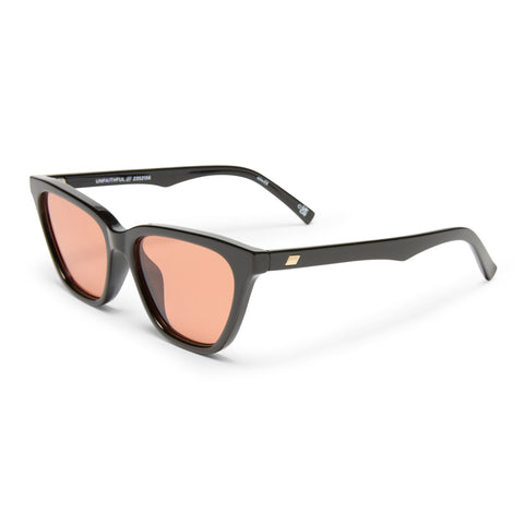 Le Specs Unfaithful Black Female Cat-Eye Sunglasses | Eyewear Index