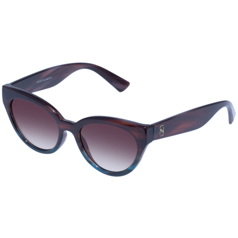 Fiorelli Katelyn Brown Gradient Female Cat-Eye Sunglasses | Eyewear Index