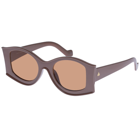 Aire Sauron Parchment Female Oval Sunglasses | Eyewear Index