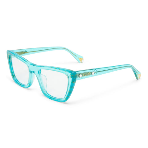 Camilla Giza Nights Turquoise Female D-Frame Optical Frames | Eyewear Index