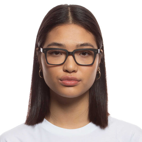 Le Specs Carmansion Scratched Black Uni-Sex D-Frame Optical Frames | Eyewear Index