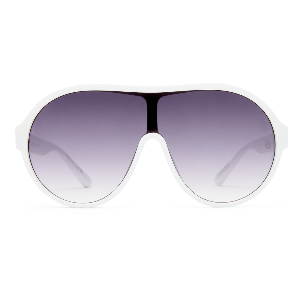 Aire Scandalous White Uni-Sex Aviator Sunglasses | Eyewear Index