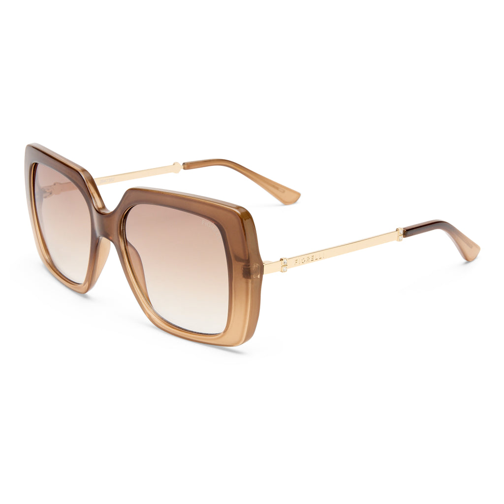 Fiorelli Sable Coffee Cream Grad Female Square Sunglasses | Eyewear Index
