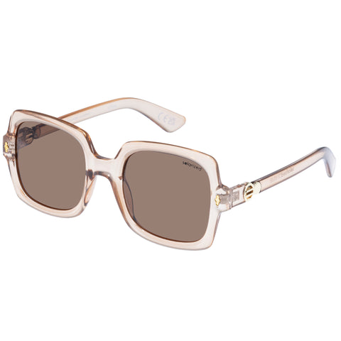 Solarized Retro Square Blush Female Square Sunglasses | Eyewear Index