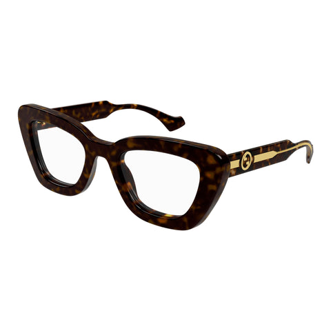 Gucci Gg1555o Havana Female Cat-Eye Optical Frames | Eyewear Index