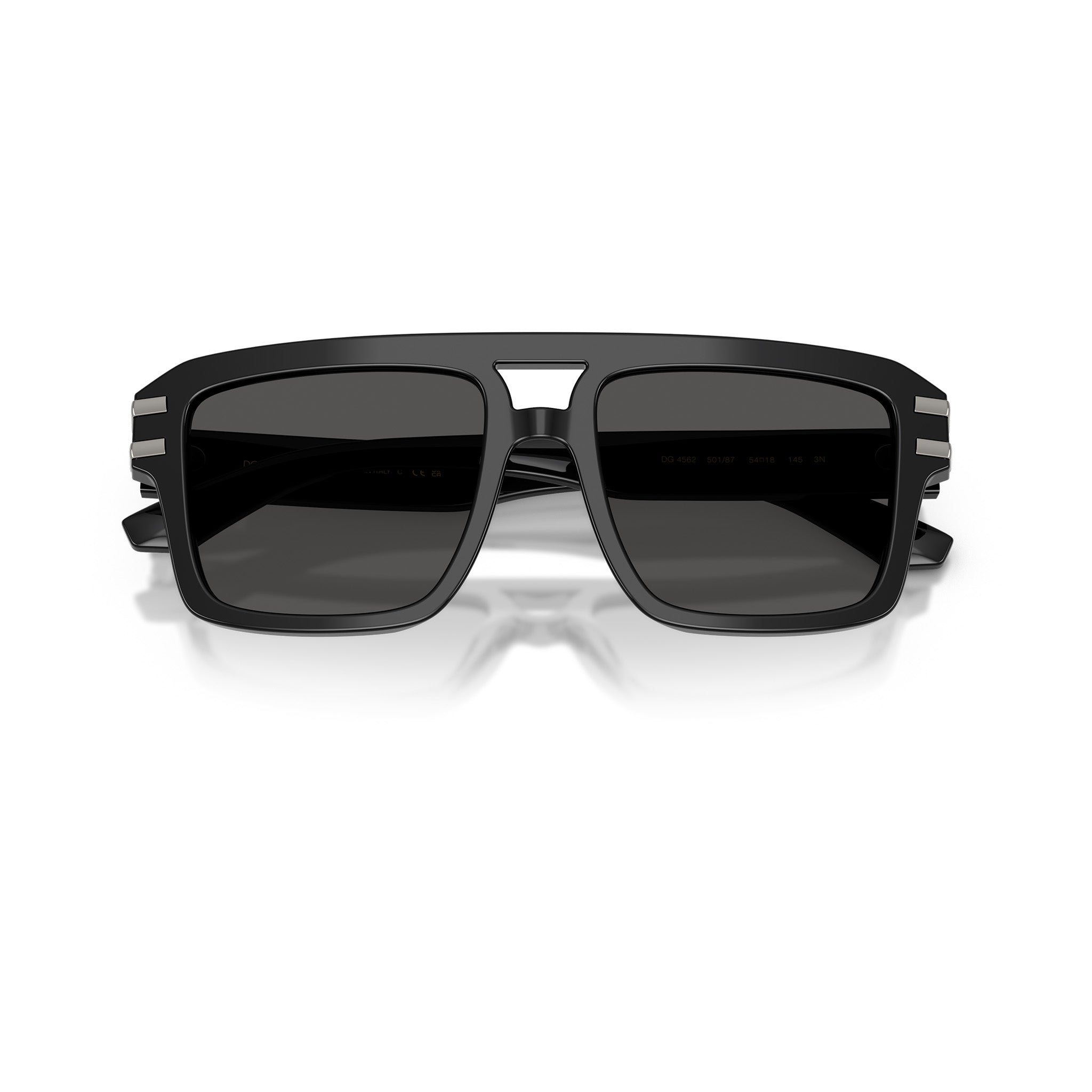 Dolce Gabbana Dg4562 50187 54 Black Uni-Sex Aviator Sunglasses | Eyewear Index
