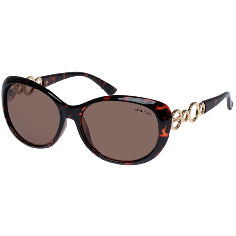 Solarized Classic Bubble Oval Dark Tort Gold Female Oval Sunglasses | Eyewear Index