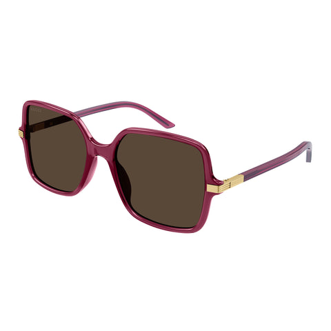 Gucci Gg1449s Burgundy Female Rectangle Sunglasses | Eyewear Index