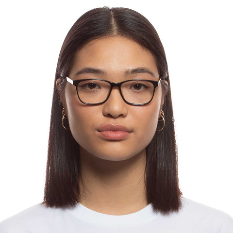 Le Specs Adoration Black Vintage Tort Female D-Frame Optical Frames | Eyewear Index