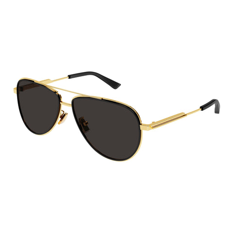 Bottega Veneta Bv1240s Gold Male Aviator Sunglasses | Eyewear Index