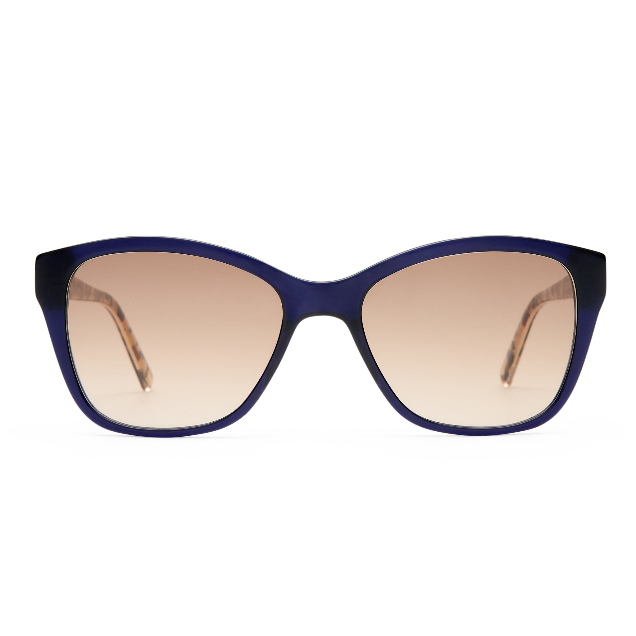 Oroton Clarita Navy Biscuit Tort Female D-Frame Sunglasses | Eyewear Index