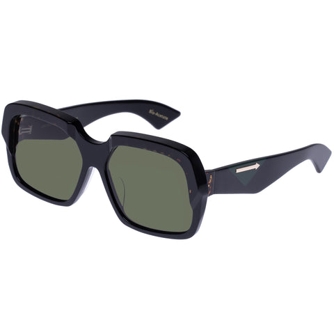 Karen Walker Asscher Black Tort Female Square Sunglasses | Eyewear Index