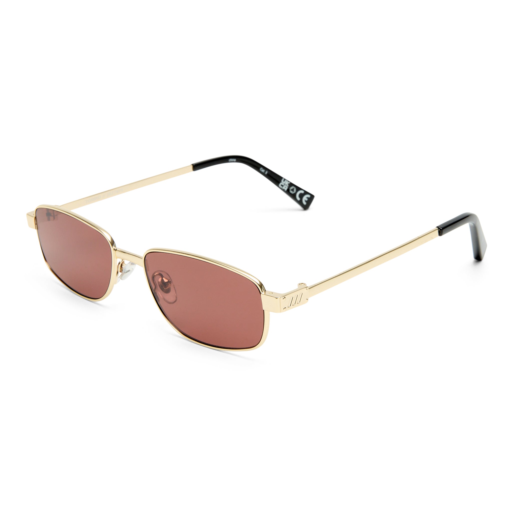 Le Specs Torrid Gold Uni-Sex Rectangle Sunglasses | Eyewear Index