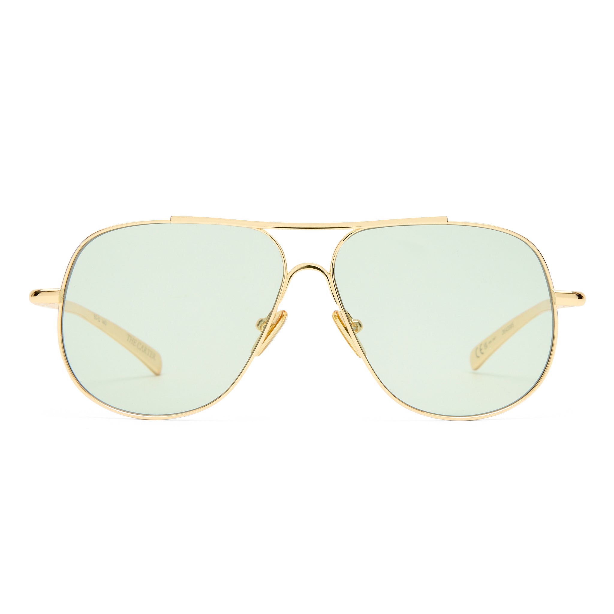 Luv Lou The Carter Bright Gold Female Aviator Sunglasses | Eyewear Index