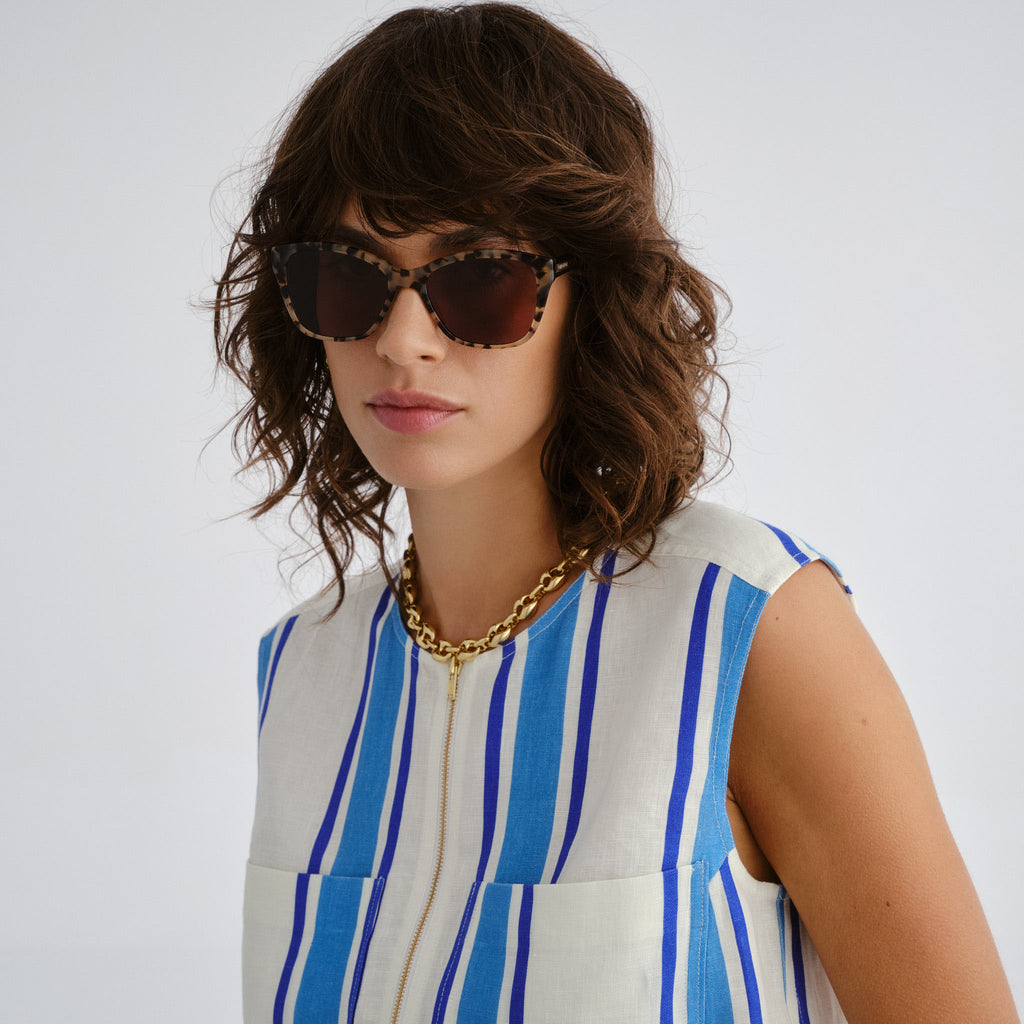 Oroton Clarita Cookie Tort Female D-Frame Sunglasses | Eyewear Index