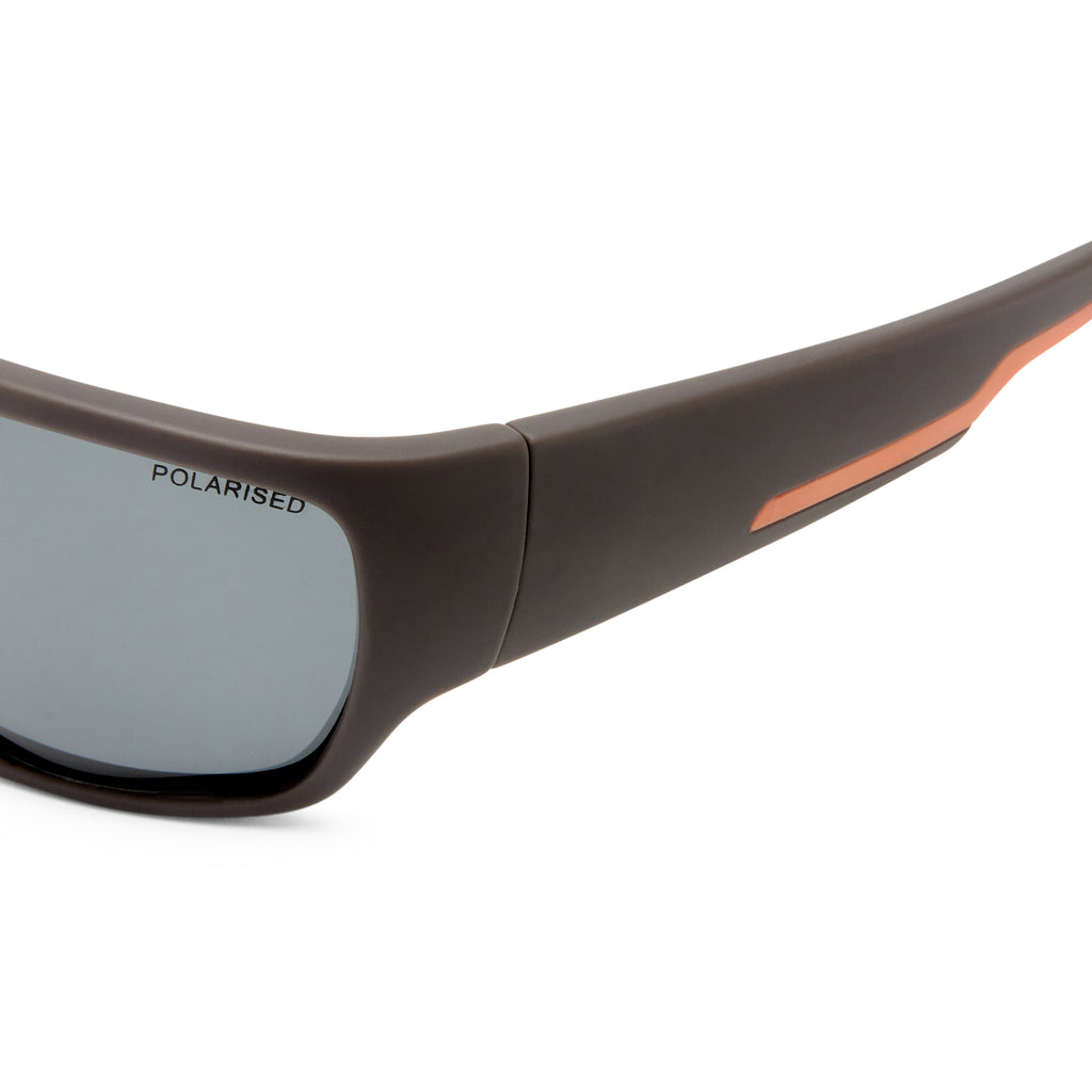 Cancer Council Merimbula Brown Rubber Male Wrap Sunglasses | Eyewear Index