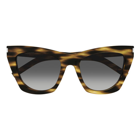 Saint Laurent Sl214kate Havana Female Cat-Eye Sunglasses | Eyewear Index