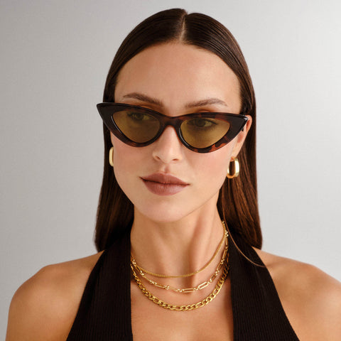 Le Specs Hypnosis Dark Tort Female Cat-Eye Sunglasses | Eyewear Index