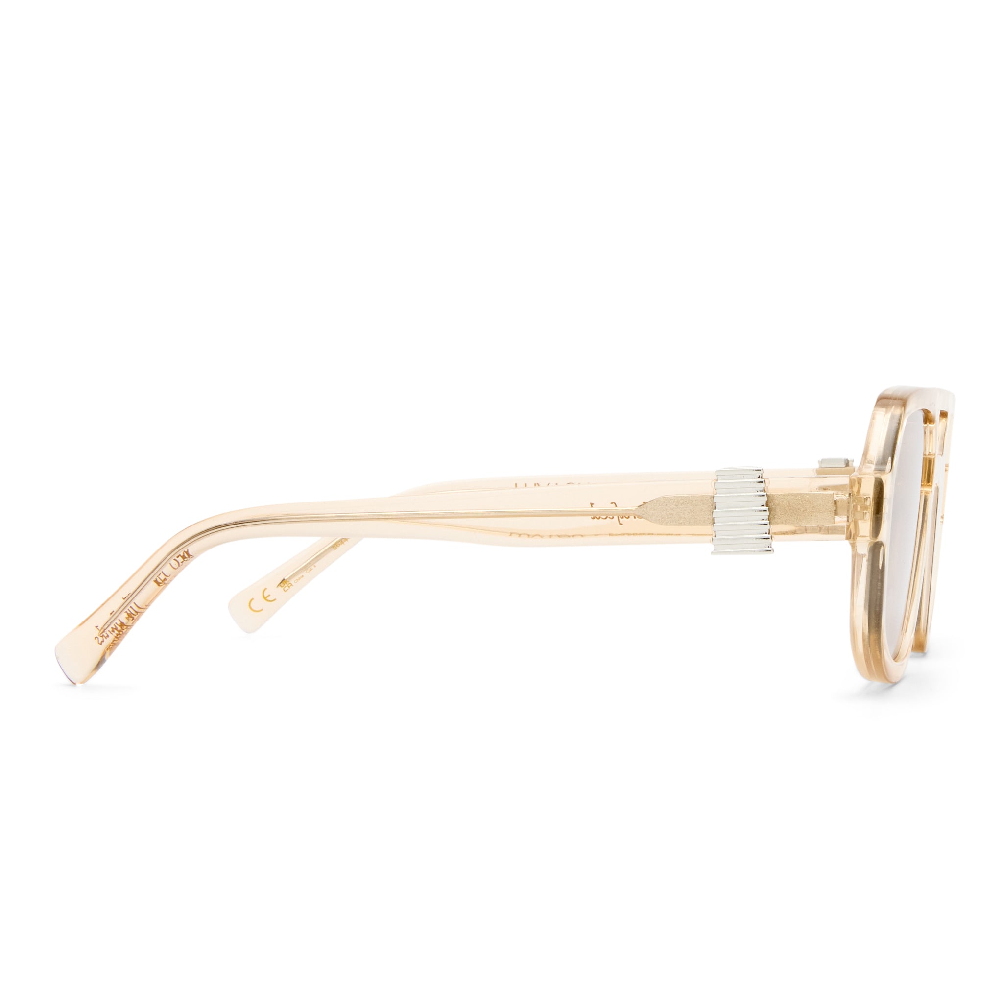 Luv Lou The Banks Luxe Peach Nude Female Aviator Sunglasses | Eyewear Index