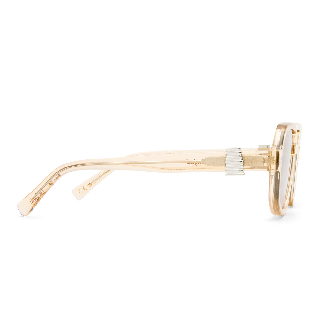 Luv Lou The Banks Luxe Peach Nude Female Aviator Sunglasses | Eyewear Index