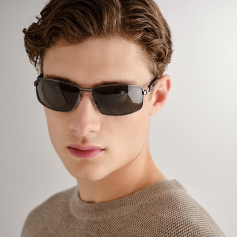 Cancer Council Quirindi Gunmetal Male Wrap Sunglasses | Eyewear Index