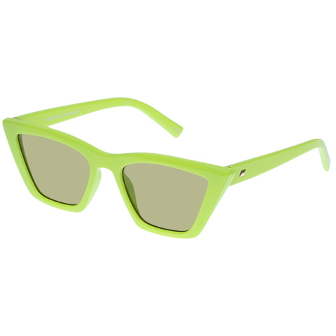 Le Specs Velodrome Edt Pine Lime Female Cat-Eye Sunglasses | Eyewear Index