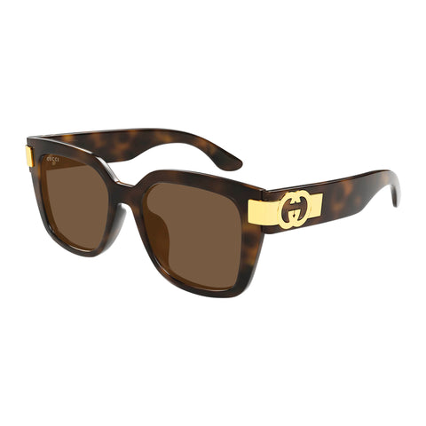 Gucci Gg1690sk Havana Female Rectangle Sunglasses | Eyewear Index