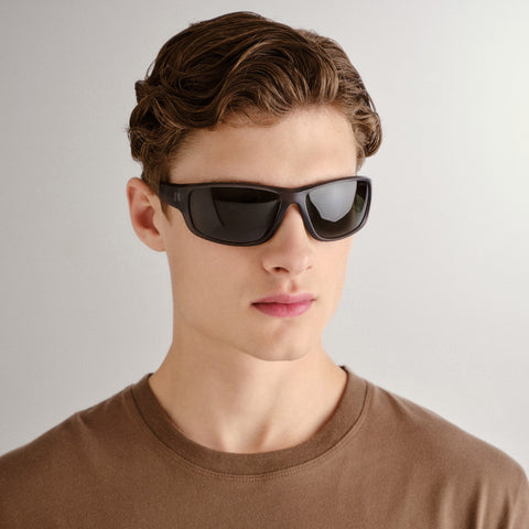 Cancer Council Dundee Matte Grey Male Wrap Sunglasses | Eyewear Index