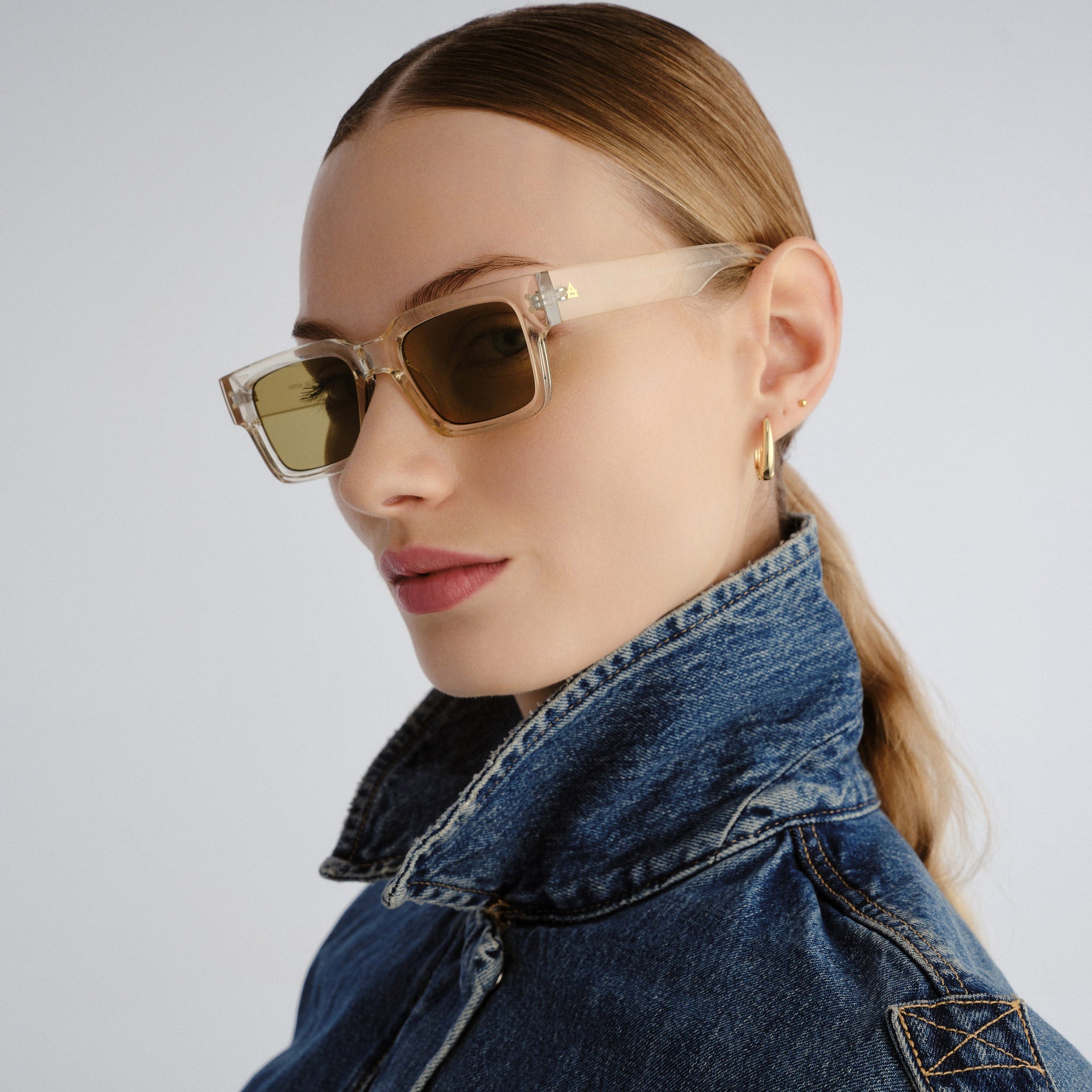 Aire Aeron Sand Uni-Sex Rectangle Sunglasses | Eyewear Index