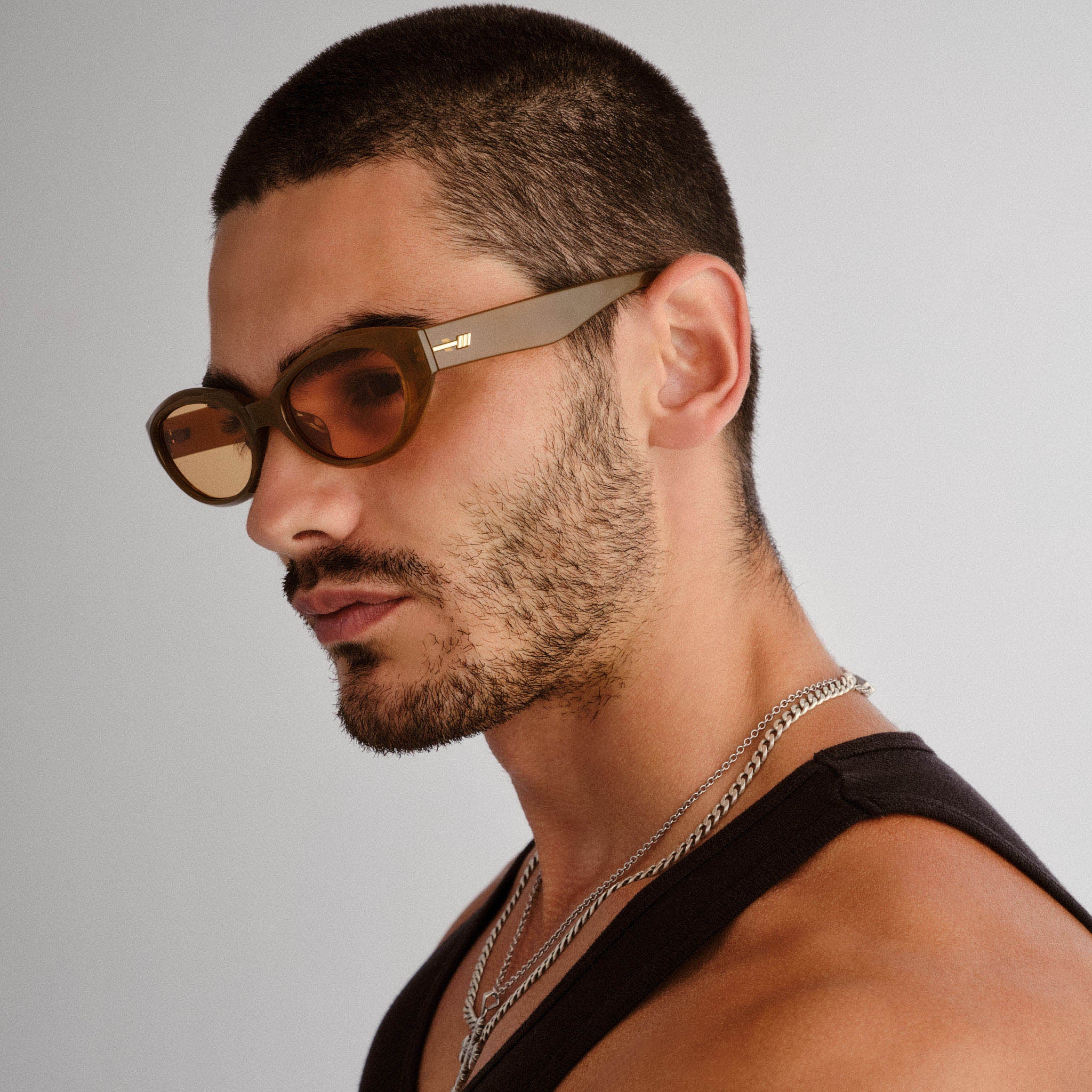 Le Specs Le Bijou Toffee Uni-Sex Oval Sunglasses | Eyewear Index