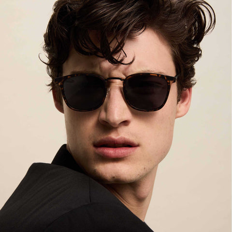 Le Specs Racketeer Matte Tort Uni-Sex D-Frame Sunglasses | Eyewear Index