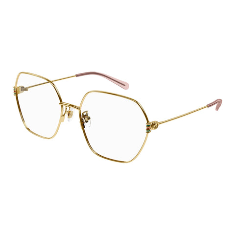 Gucci Gg1285o Gold Female Rectangle Optical Frames | Eyewear Index