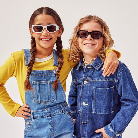 Cancer Council Monkey Kids White Uni-Sex Rectangle Sunglasses | Eyewear Index