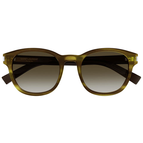 Saint Laurent Sl620 Havana Uni-Sex Round Sunglasses | Eyewear Index