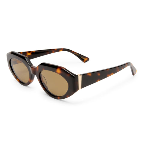 Luv Lou The Goldie Tort Female Cat-Eye Sunglasses | Eyewear Index