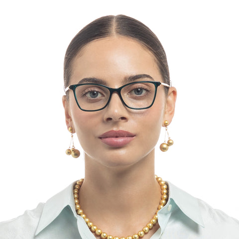 Oroton Adela Loden Green Female D-Frame Optical Frames | Eyewear Index