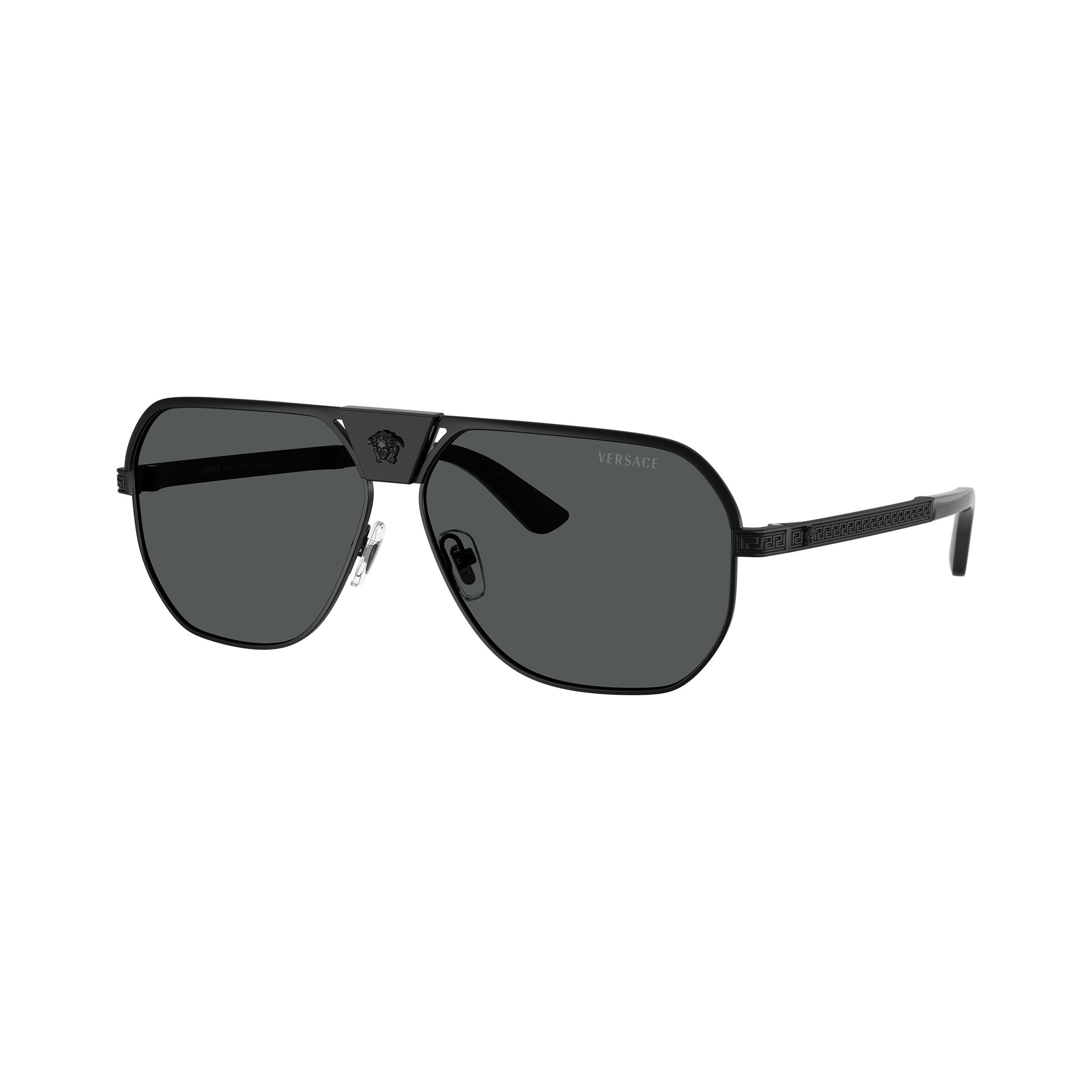 Versace Ve2294 126187 61 Matte Black Male Aviator Sunglasses | Eyewear Index