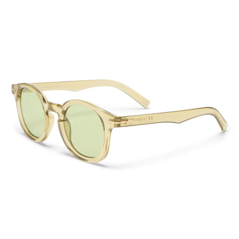 Le Specs Hoodwinked Olive Leaf Uni-Sex Round Sunglasses | Eyewear Index