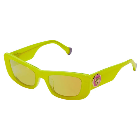 Camilla Ciao Ciao Neon Yellow Female Rectangle Sunglasses | Eyewear Index