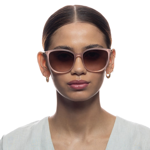 Oroton Adley Blush Female Round Sunglasses | Eyewear Index