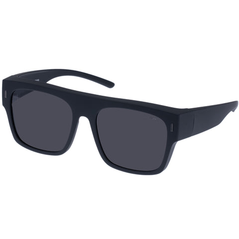 Cancer Council Gerroa Fitovers Black Rubber Uni-Sex D-Frame Sunglasses | Eyewear Index